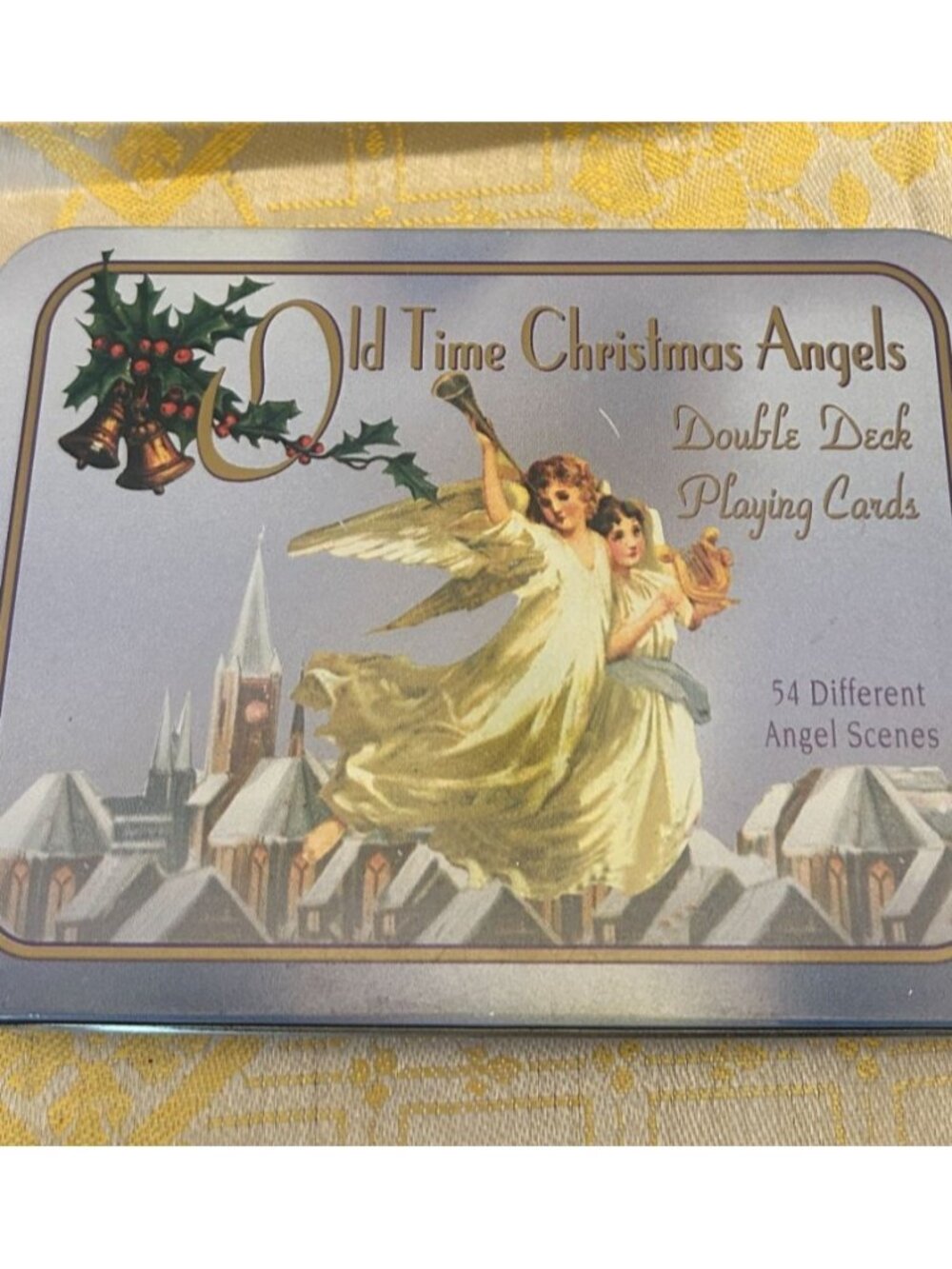 Old Time Christmas Angels Double Deck Playing Cards With Tin  54 Different Angel